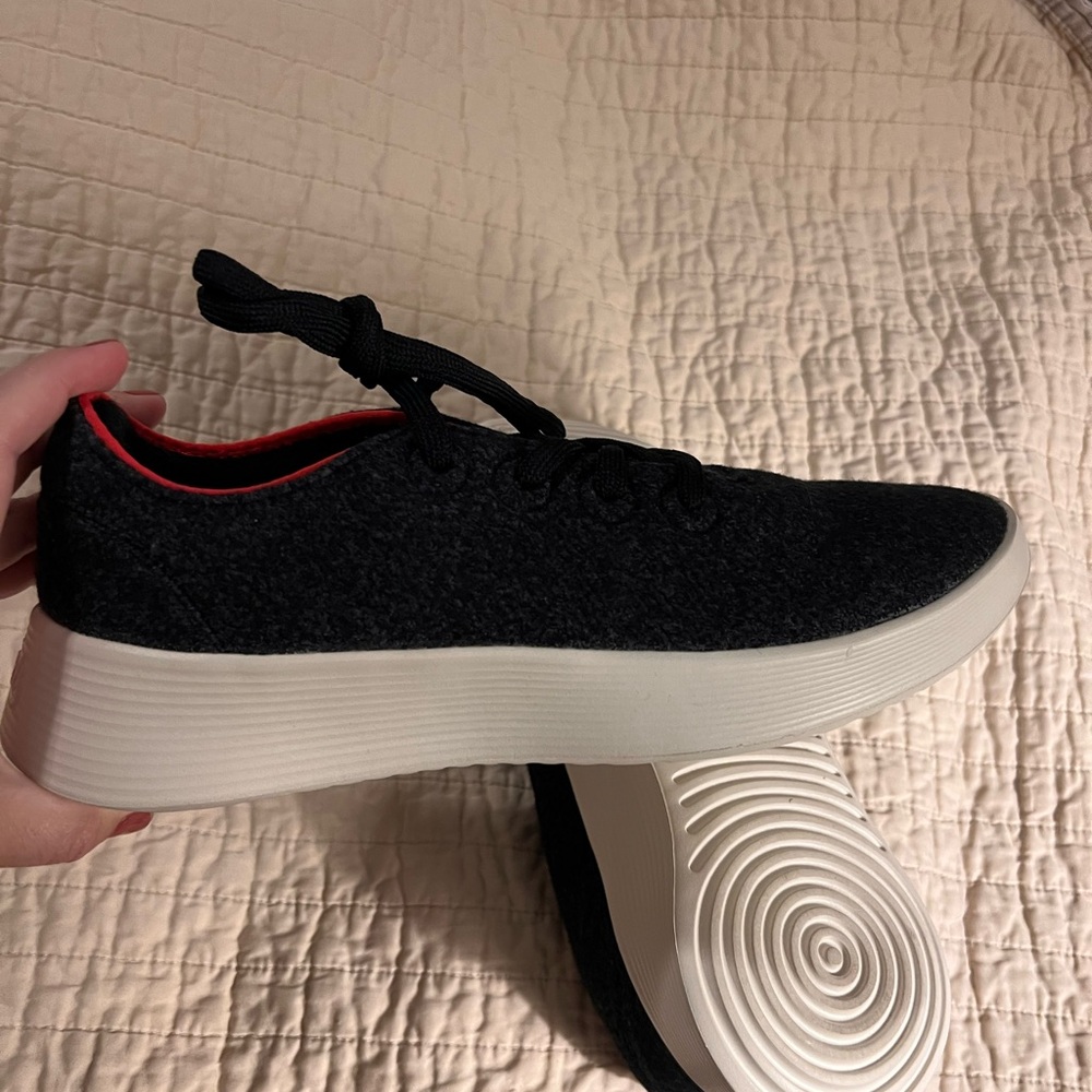 Allbirds Black and Red Wool Sneakers